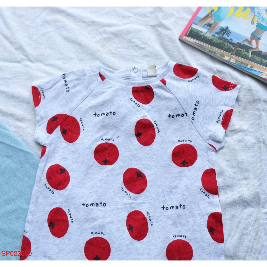 Bộ thun cotton cổ tròn ngắn tay in hình hoạt hình thời trang cho các bé 0-5 tuổi
