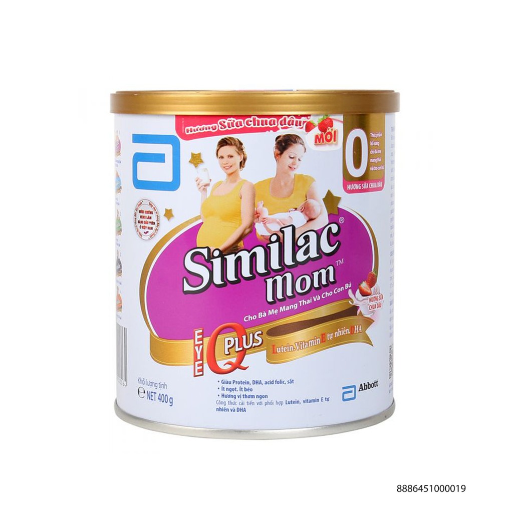 Sữa Bột Abbott Similac Mom IQ Plus Hương Sữa Chua Dâu 400g