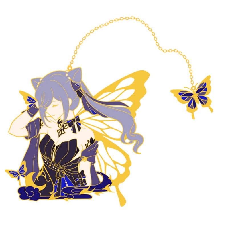 Ghim Cài Áo Bằng Kim Loại Hình Game Genshin Impact Zhongli Xiao Keqing