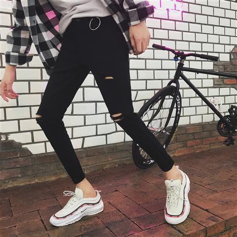 Quần Jeans Dài 9 Tấc Màu Đen Size S Xs26-27 Cho Nam Sinh Trung Học