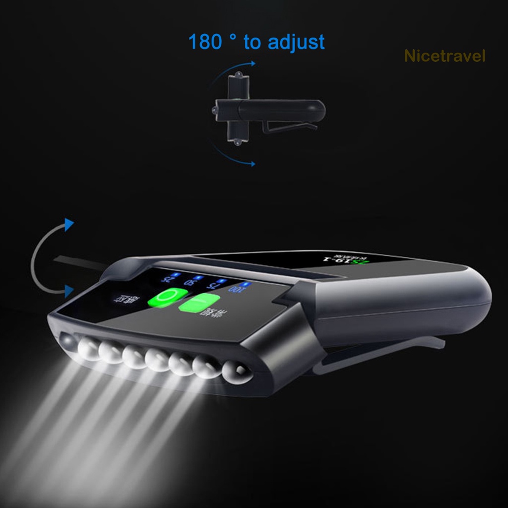 Đèn LED kẹp mũ có thể điều chỉnh sạc cổng USB tiện dụng khi đi câu cá / leo núi