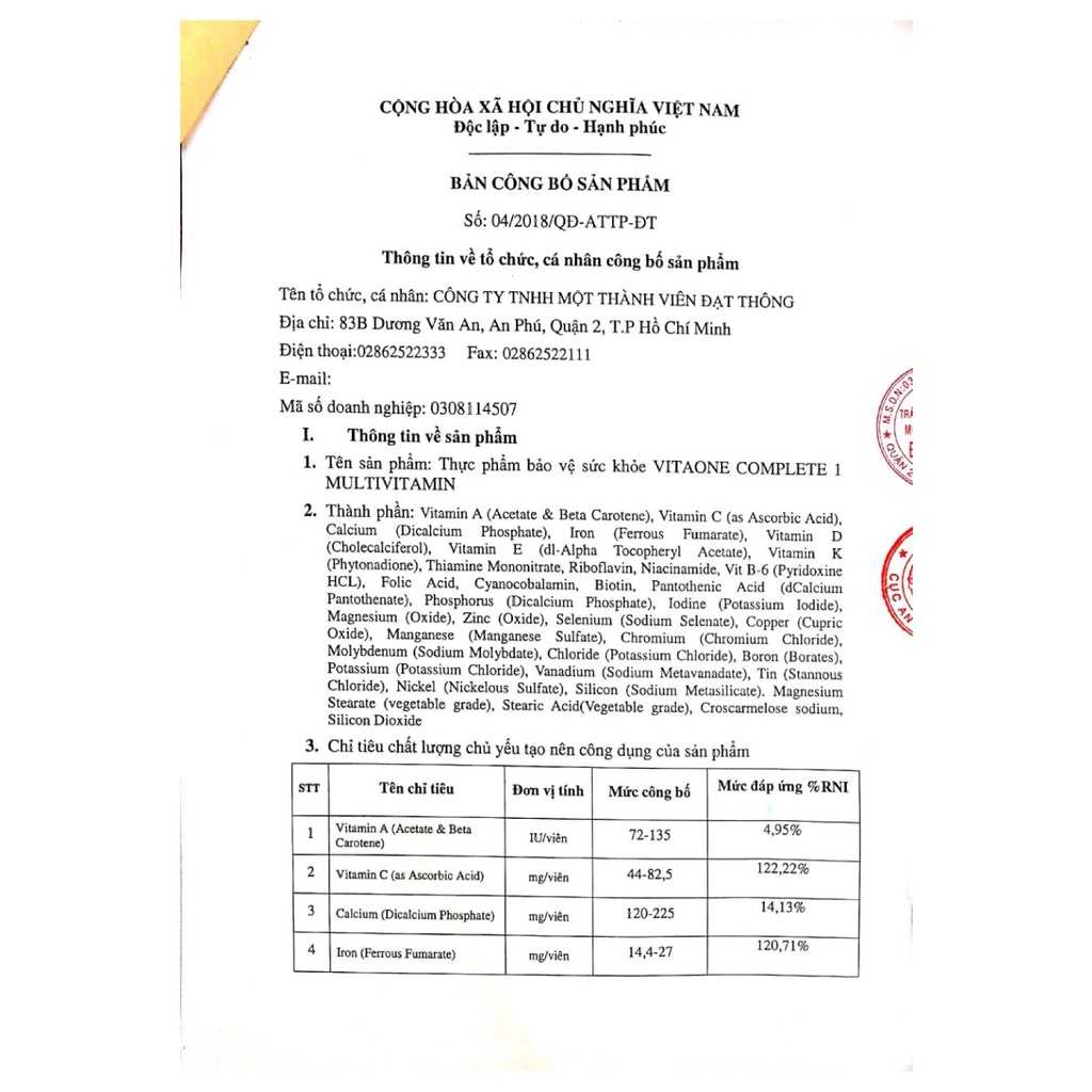 Viên Uống Bổ Sung Vitamin & Khoáng Chất Thiết Yếu Cho Cơ Thể - PN Vitaone 28+ Vitamins & Minerals (Hộp 60 Viên + 5 Viên)