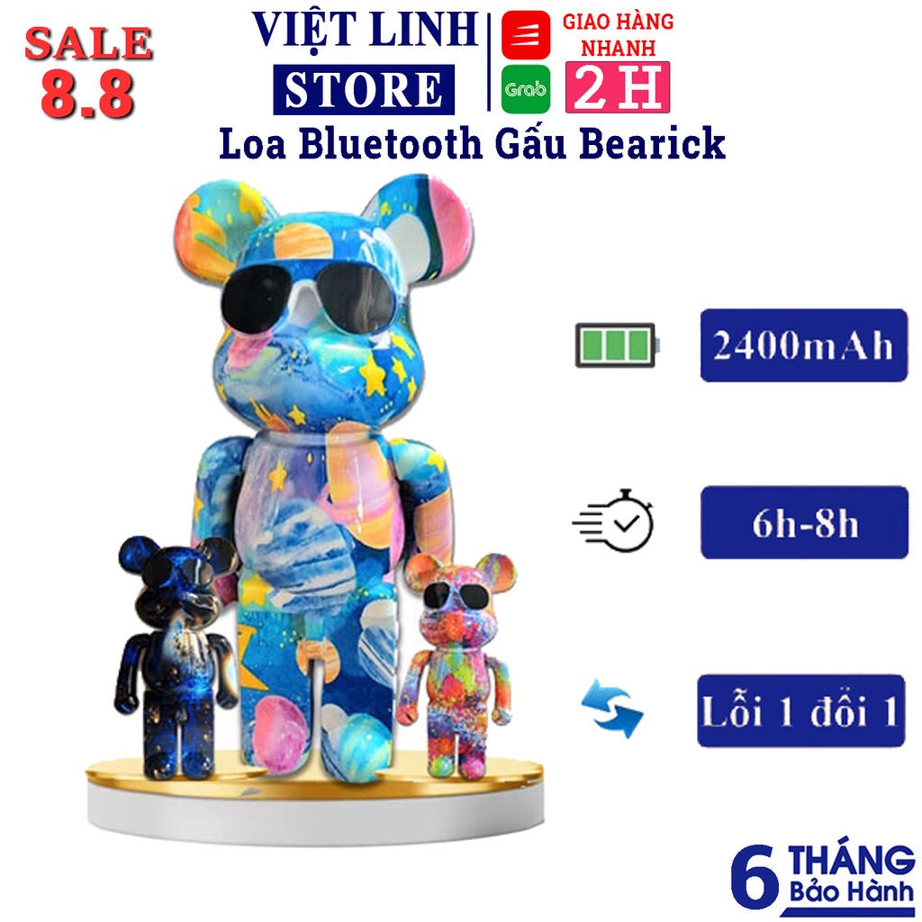Loa Bluetooth Gấu Bearbrick Nghe Nhạc cực hay, âm thanh sống động