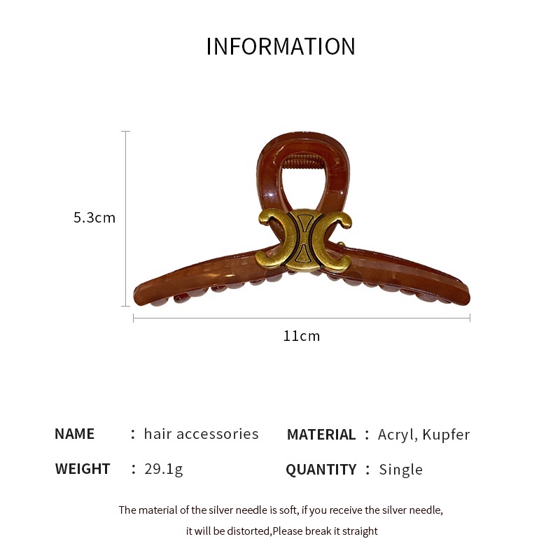 DREJEW Kẹp tóc bằng acrylic thời trang Hàn Quốc