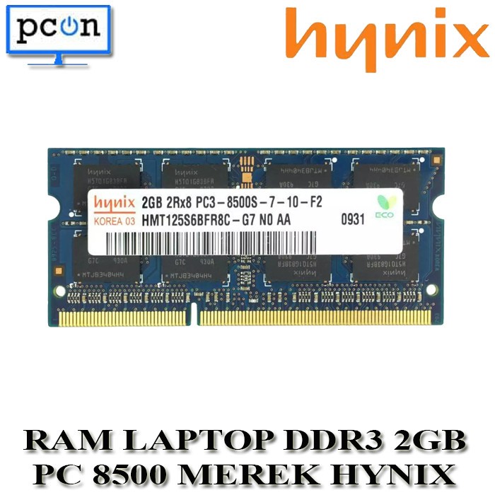 Bộ Nhớ Ram 2gb Pc-8500 1066mhz Hynix Ddr3 Cho Laptop