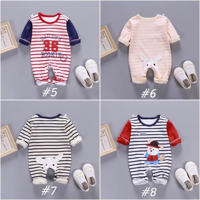 Bodysuit Cotton Kẻ Chất Đẹp Thu Đông Mẫu Mới