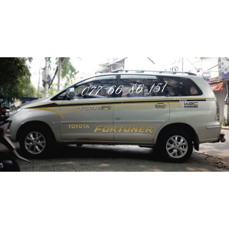 Tem Dán Sườn Xe Innova, Fortuner