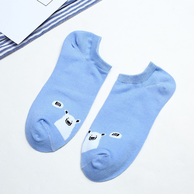 Vớ tất thuyến buốn hình gấu thêu chất liệu Cotton (VK 10)