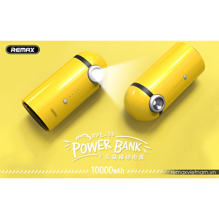 Sạc dự phòng HÌNH MINION REMAX RPL36 ,10000 mah | BigBuy360 - bigbuy360.vn