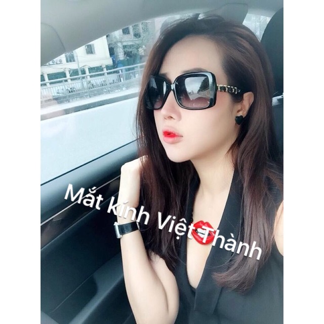 Kính chống UV nữ xích có hộp kính nữ vuông