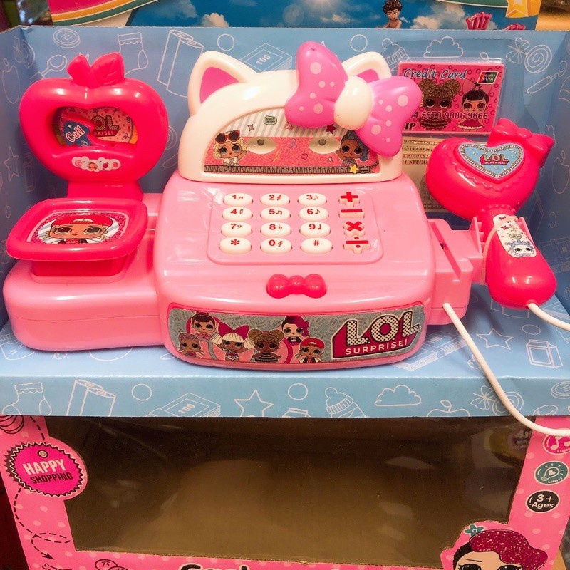 Đồ Chơi Máy Tính Tiền Siêu Thị mèo kitty Dành Cho Bé