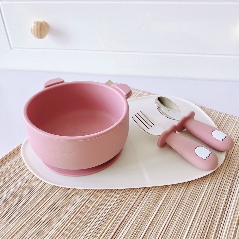 Set thìa dĩa ăn dặm hình gấu Bar-Rot