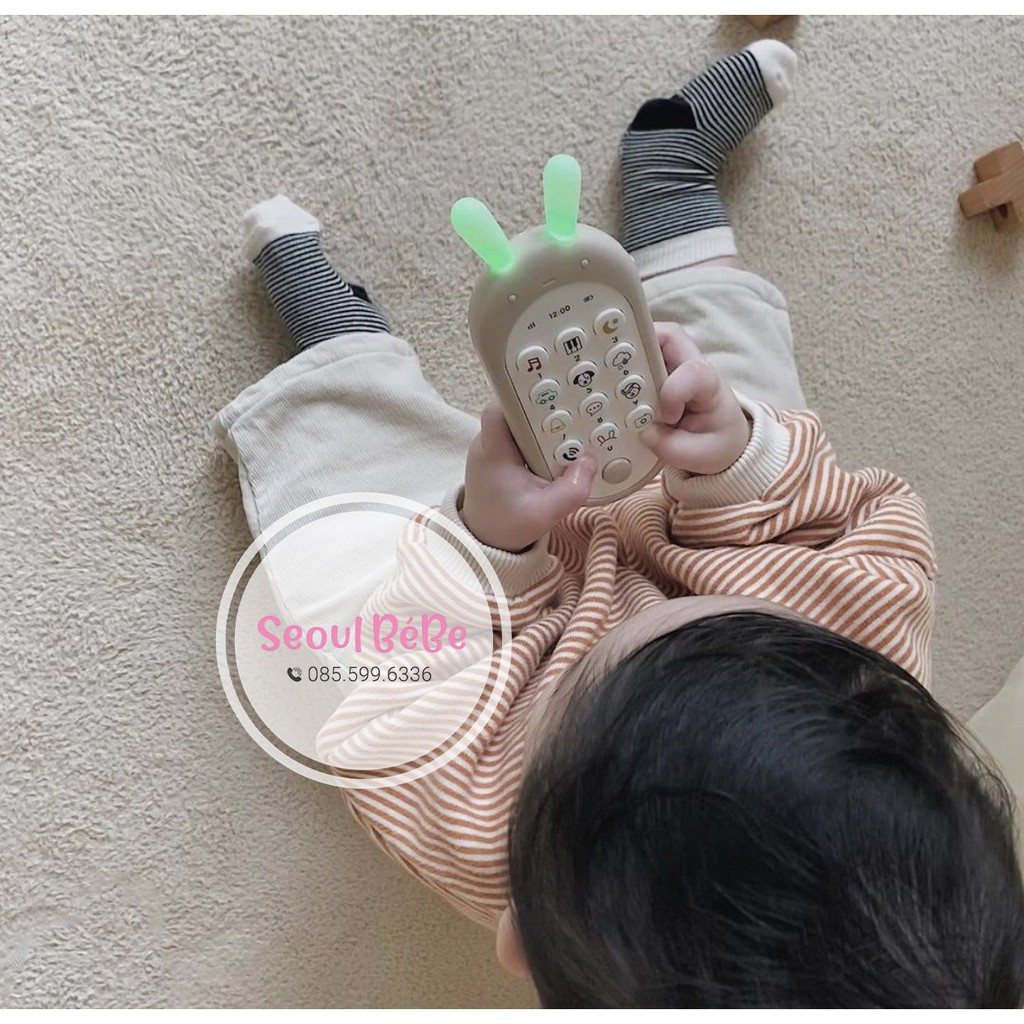 <có sẵn> Đồ chơi Điện thoại di động Baby Rabbit nhiều âm thanh Haave Bricks nội địa Hàn