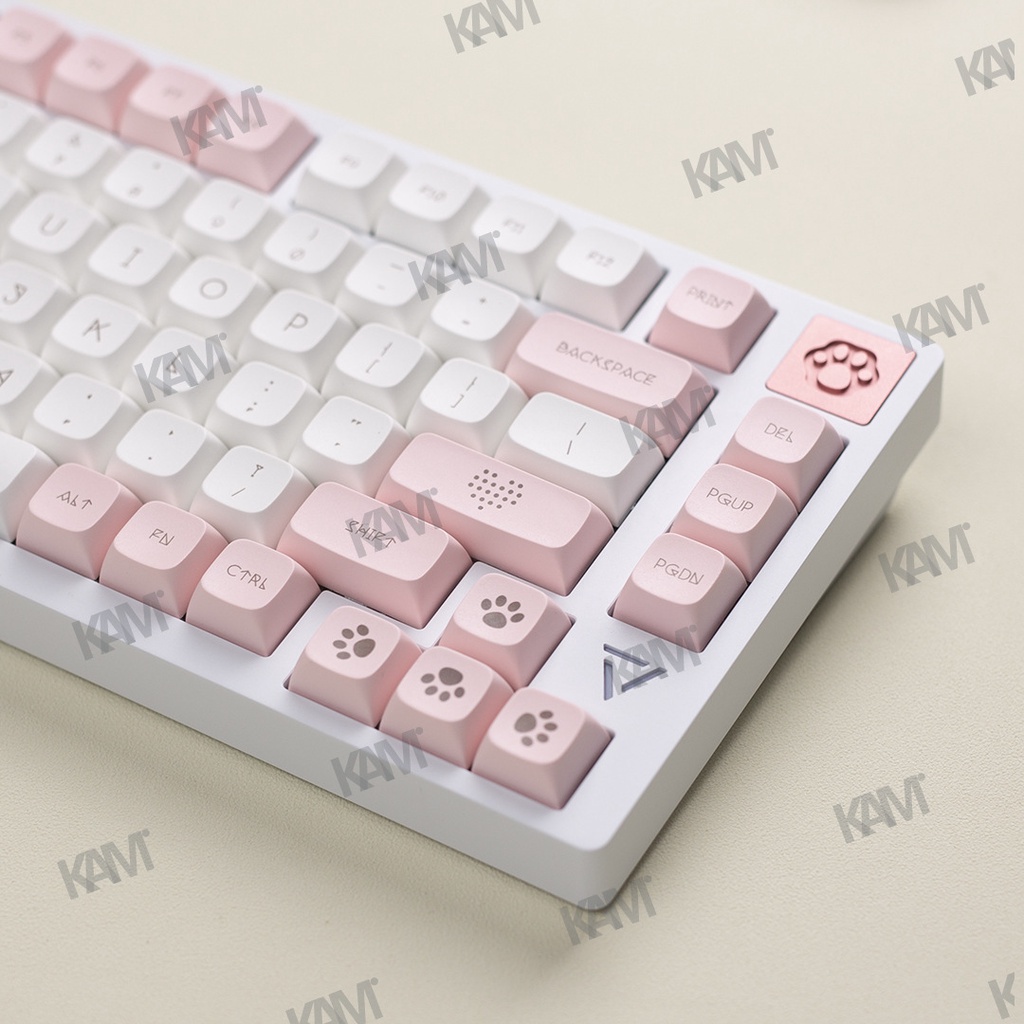 Kam XDA Keycaps PBT Thăng hoa 138 Phím Phô mai dễ thương Đèn nền mèo làm thủ công Keycaps thủ công cho 108/104/100/98/87/84/68/61 Phím ikbcc RK61 GMMK Pro Bàn phím cơ Cherry Mx Switch DYE-SUBB