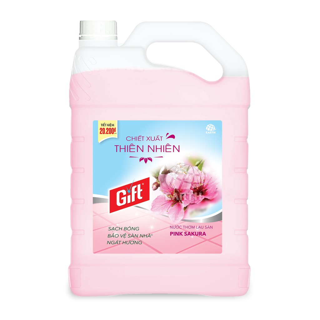 Can lau sàn Gift Tinh chất Thiên Nhiên 3,8 kg  Size Lớn Tiết Kiệm - Giao hoả tốc