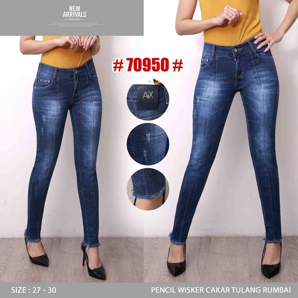 Quần Jean Dài 27-30 Vuốt Dành Cho Nữ