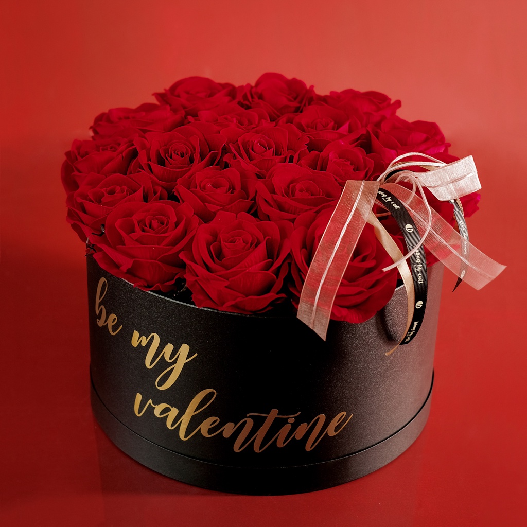 🎁Quà tặng Valentine cho nam nữ người yêu Nowship 2h🎁 Hộp hoa lụa đỏ cao cấp phong cách Hàn Quốc thương hiệu BÔNG BY CATT