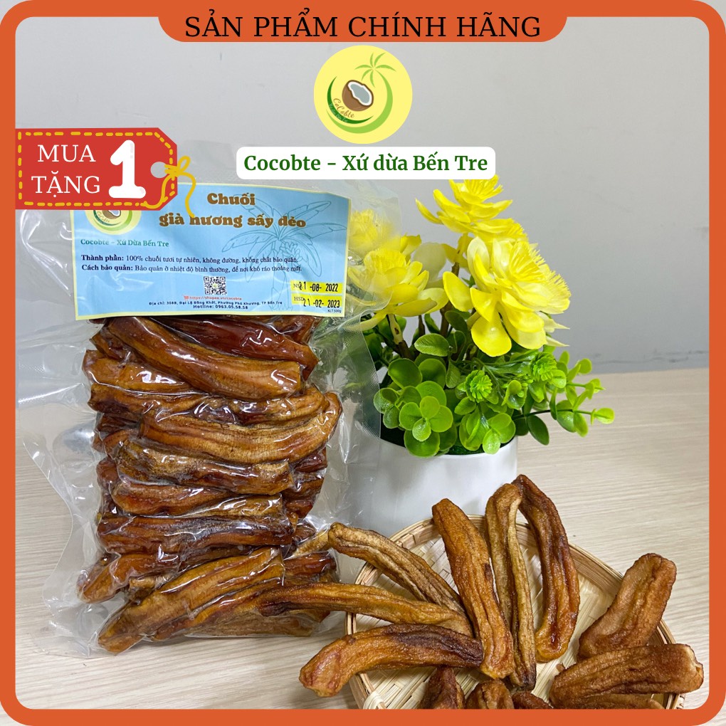Chuối Già Sấy Dẻo - Chuối Già Hương Sấy Dẻo 500gram - Đặc Sản Bến Tre