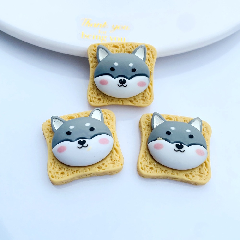 Phụ Kiện Trang Trí Ốp Điện Thoại Hình Bánh Mì Gấu Thỏ Gấu Trúc Dễ Thương