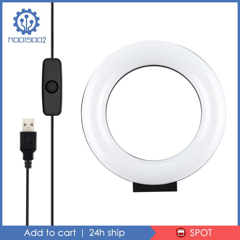 [Koolsoo2] Vòng Đèn LED Tròn Hỗ Trợ Chụp Ảnh / Quay Video / Chụp Ảnh Cho Laptop