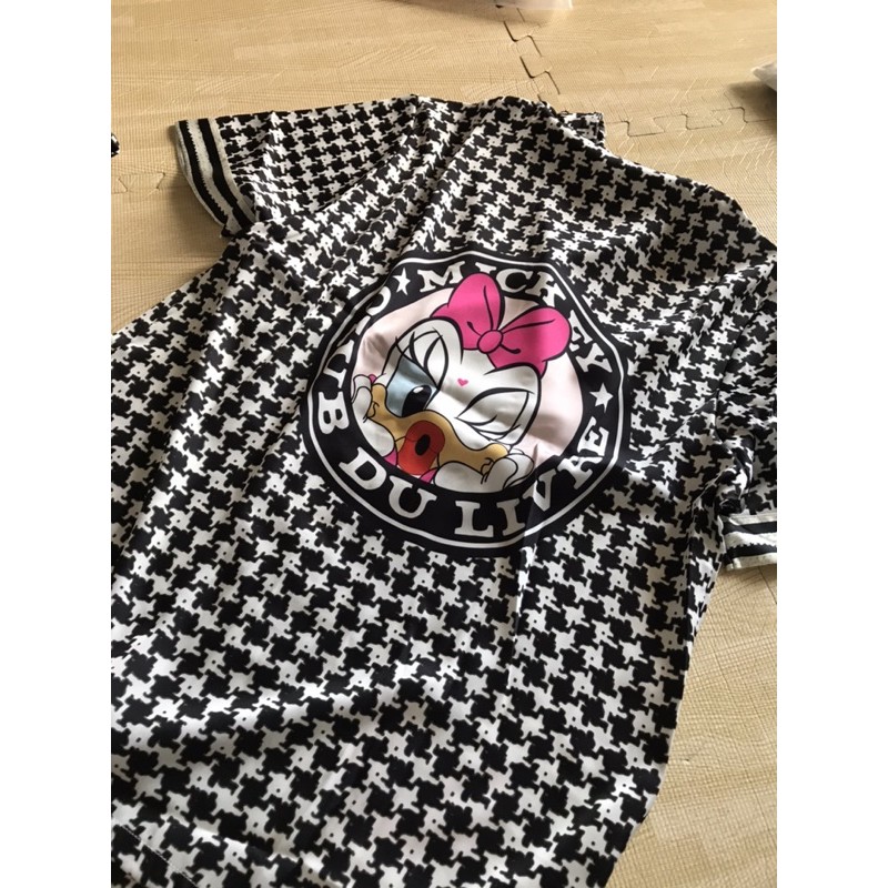 [Mã WASKT304 giảm 15% tối đa 30K đơn 99K] Pijama tay ngắn quần dài vịt + thắt nơ lụa cao cấp | BigBuy360 - bigbuy360.vn