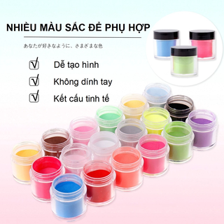 [Rẻ vô địch] Set 24 Màu Bột Đắp Móng Cao Cấp & Bột Làm Hoa