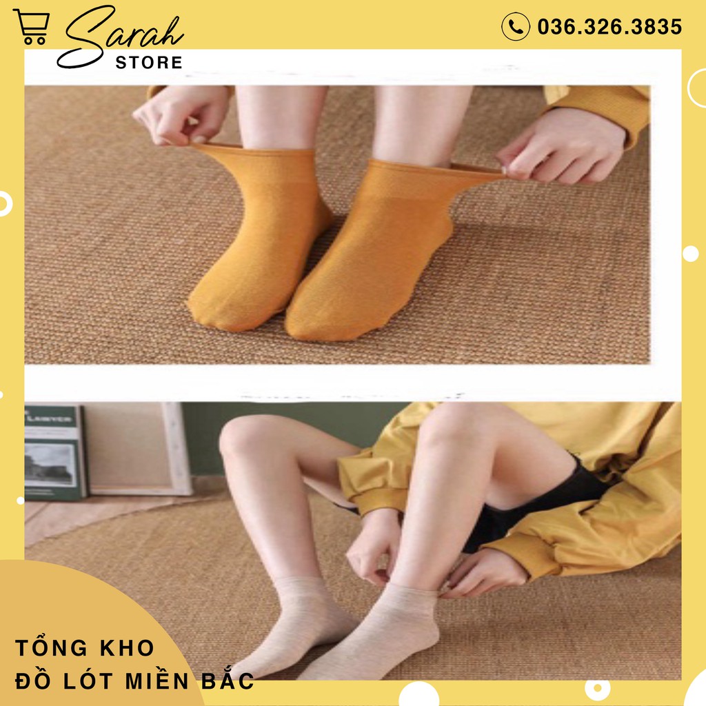 Sét 10 Đôi Tất Nữ Muối Tiêu Phong Cách VinTaGe