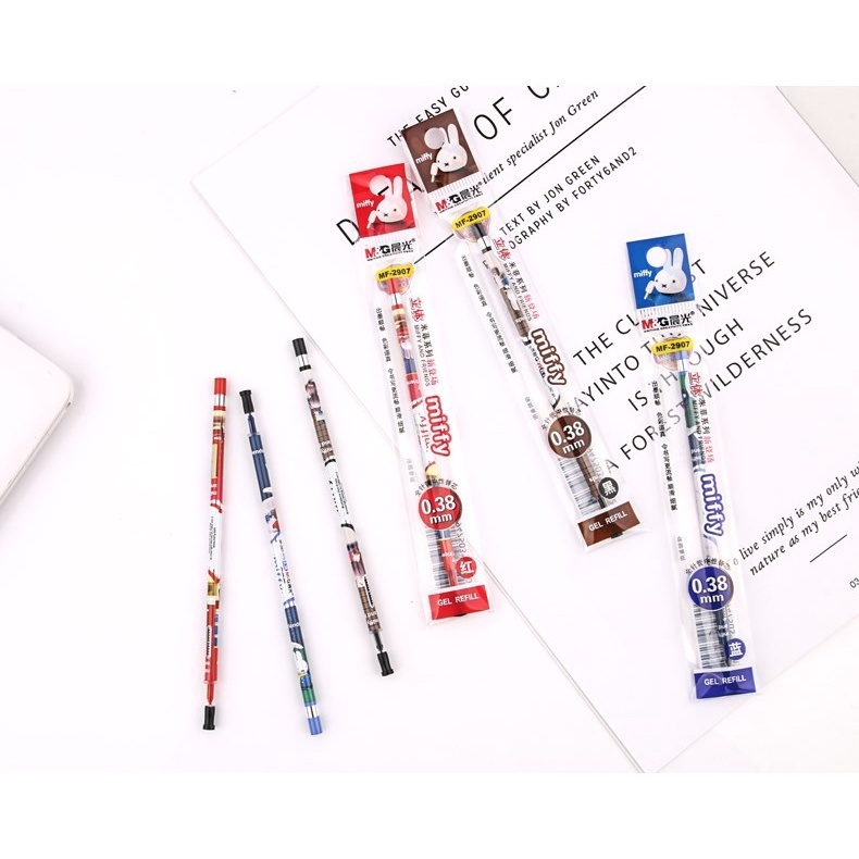 Ruột bút gel M&G MF-2907 ngòi 0.38mm tiện lợi