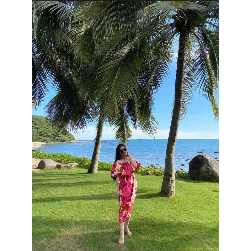 Đầm maxi hoa cao cấp tiểu thư vô cùng đẹp Ảnh thật. Sẵn hàng