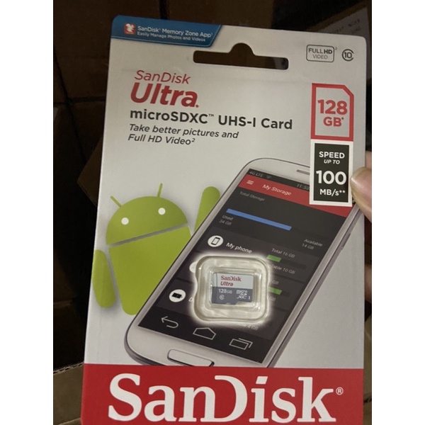 Thẻ Nhớ MicroSDXC SanDisk Ultra 128GB 100MB/s. Bh 5 năm