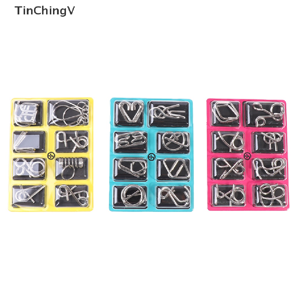 Bộ 8 Khối Kim Loại Lắp Ráp Phát Triển IQ Cho Người Lớn Và Trẻ Em