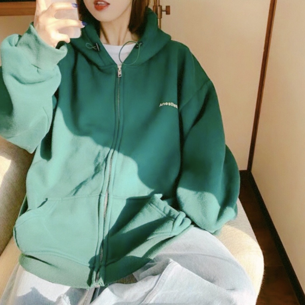 Áo khoác Hoodie AN BIỂN NHẠT ANESTHESIA Ulzzang U unisex nam nữ form rộng