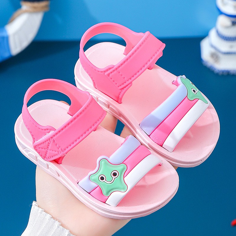 Sandal Bé Trai Và Bé Gái Quai Dán Từ 1 - 5 Tuổi Chống Trơn Trượt Hàng Quảng Châu Đẹp