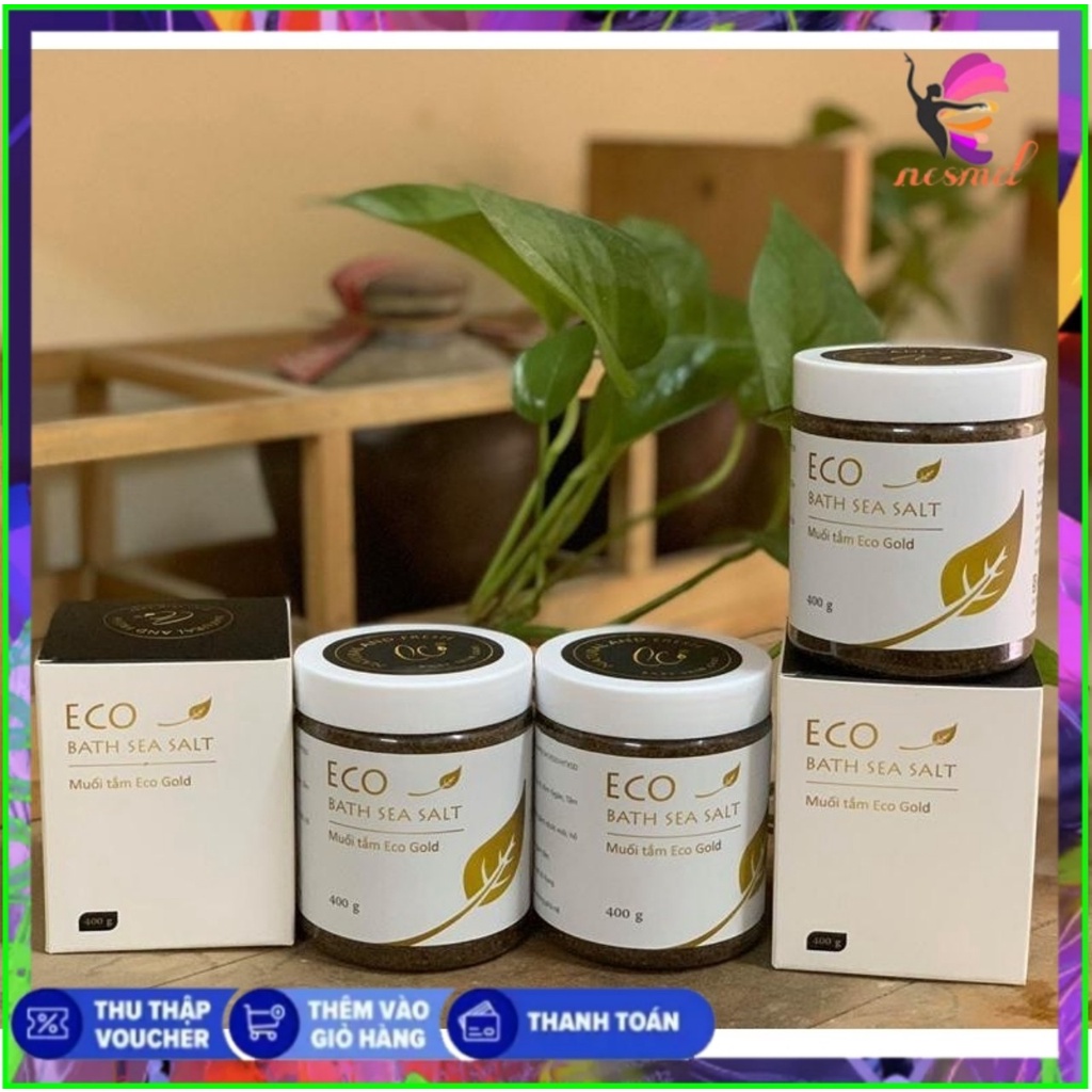 [COMBO 5 MUỐI SIÊU RẺ] MUỐI TẮM BÉ ECO GOLD 400G TẶNG 1 MUỐI ECO 200G- DÙNG CHO TRẺ TỪ SƠ SINH,  GIẢM RÔM SẢY, MẨN NGỨA