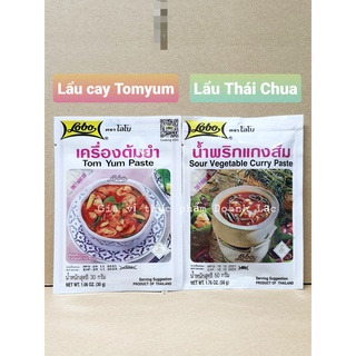 Gói Gia vị Lẩu Thái Lobo chính hãng👍 Có 2 vị: Lẩu Tom Yum 30gr và Lẩu Chua 50gr -->
