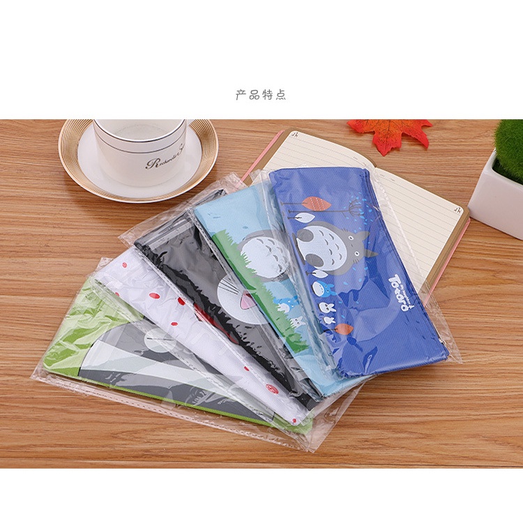 Túi Đựng Bút Bằng Vải Oxford Họa Tiết Hoạt Hình Dễ Thương