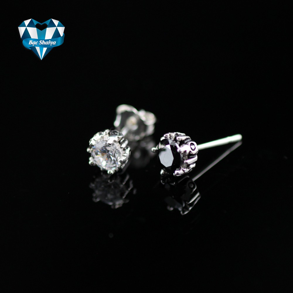 Khuyên Tai Nam Bạc 925 TRANG SỨC SHAIYA  KN 41   Đá Cz 6,0mm -