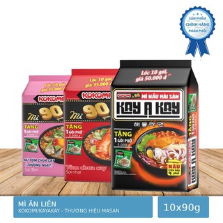 Combo 10 Gói Mì KoKoMi Chua Cay Sợi Nhạt 90g