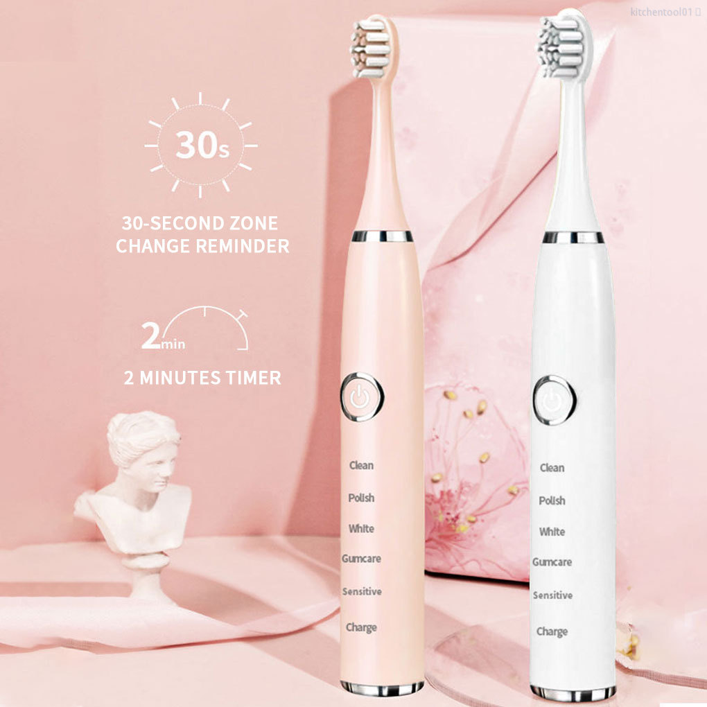 Bàn Chải Đánh Răng Điện Chống Thấm Nước 28000-37000 + 2 Đầu Bàn Chải Đánh Răng, 1 Pin | BigBuy360 - bigbuy360.vn