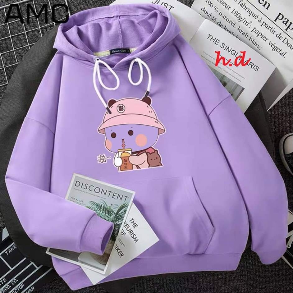 Áo hoodie em bé mũ hồng HD | BigBuy360 - bigbuy360.vn