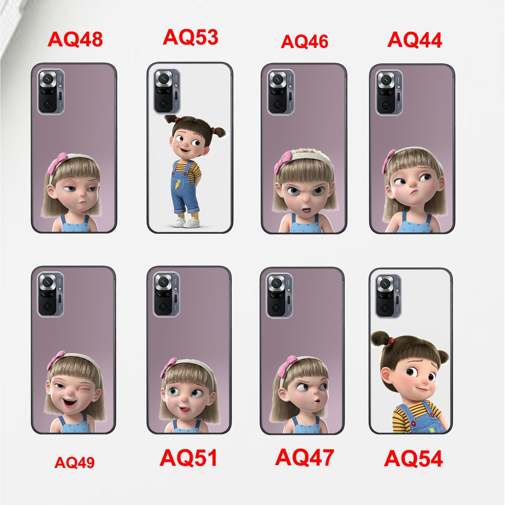 ỐP LƯNG ĐIỆN THOẠI XIAOMI REDMI 10-REDMI NOTE 10 -REDMI NOTE 10 PRO - REDMI NOTE 10S BIỂU CẢM ĐÁNG YÊU CUTE BÉ GÁI