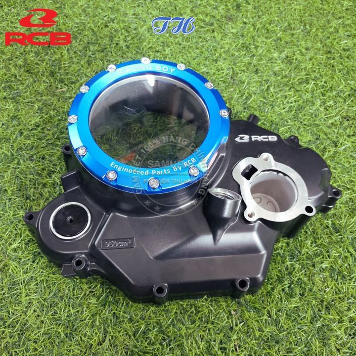 Ốp Lốc Máy - Lốc Nồi Exciter 150 RCB Nhôm CNC Trong Suốt Chính Hãng Racing Boy