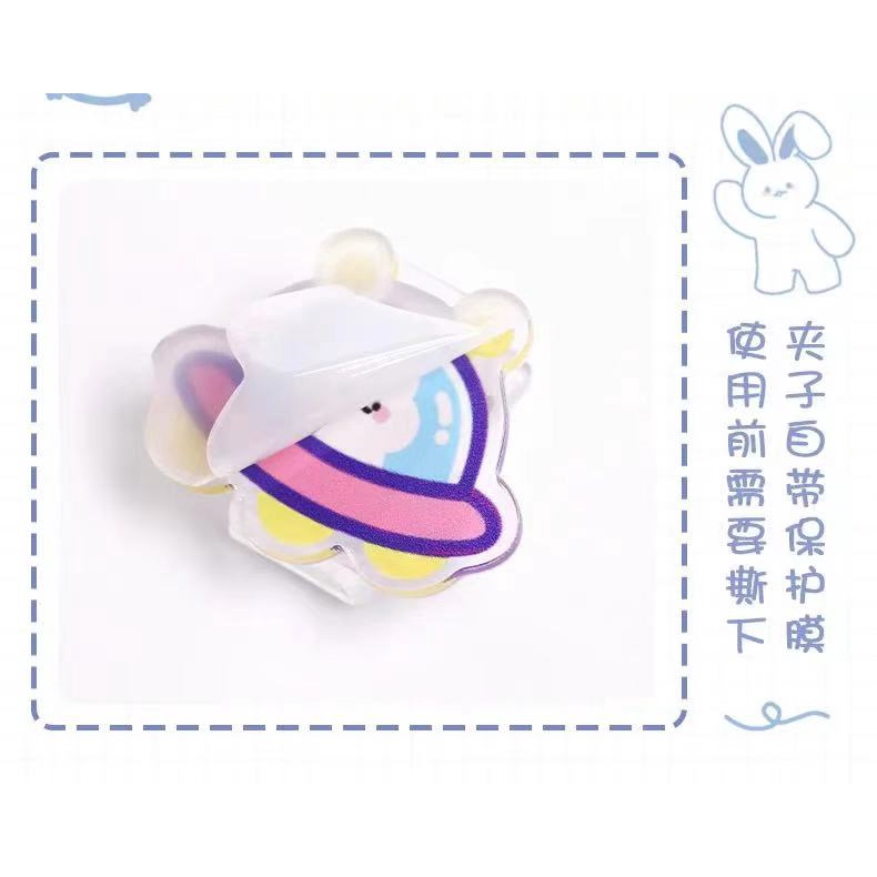 Kẹp Giấy Ghi Chú Bằng Acrylic Họa Tiết Hoạt Hình Dễ Thương Xinh Xắn
