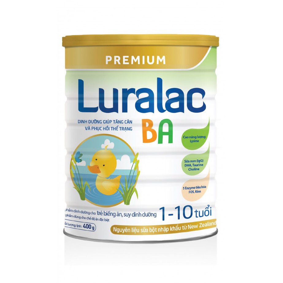 SỮA LURALAC BA - DINH DƯỠNG CHO TRẺ BIẾNG ĂN TỪ 1-10 TUỔI