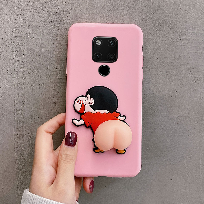 Ốp điện thoại 3d hình cậu bé bút chì /quả đào cho IPHONE 5 5S 6 6S 7 8 PLUS X XS MAX XR 12 MINI 11 PRO MAX