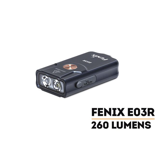 Đèn pin dã ngoại, cắm trại siêu nhẹ Fenix E03R