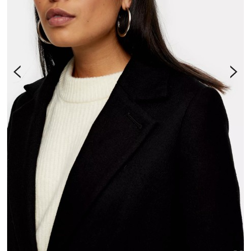 Áo khoác Portmans Herringbone Faux Fur Collar Coat