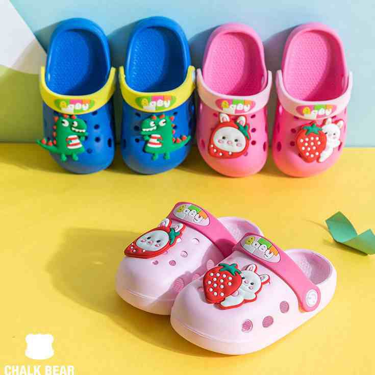 Dép Kiểu Họa Tiết Hoạt Hình Xinh Xắn Thoáng Mát Cho Bé Trai Gái Phong Cách Hàn Quốc