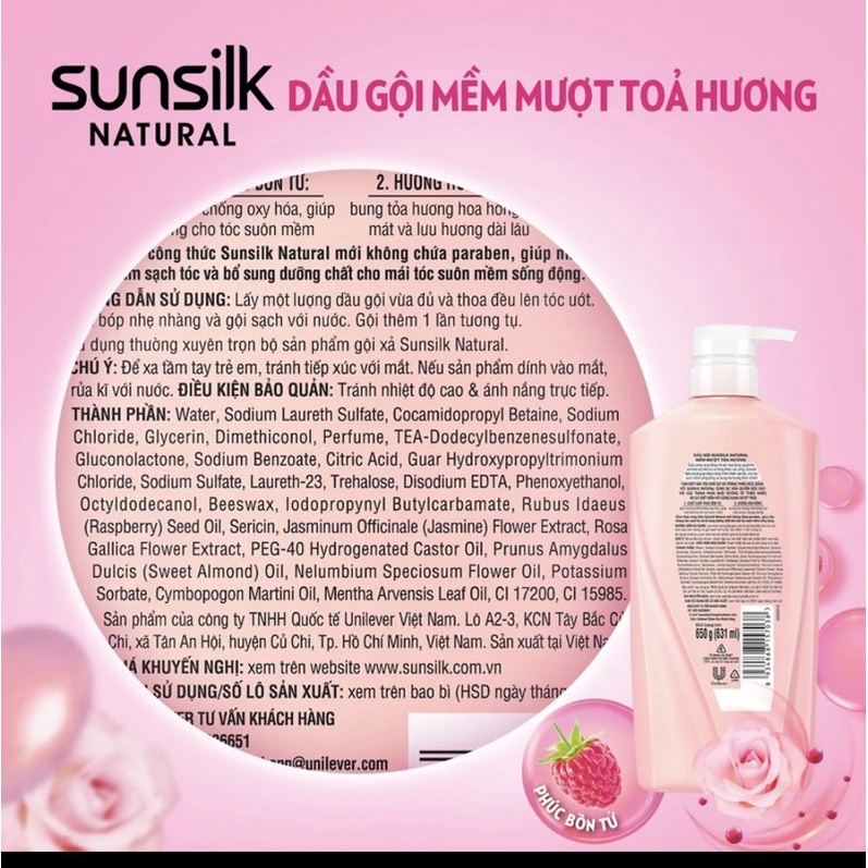 Dầu gội súnilk suôn mượt chuẩn hàng cty siêu ưu đãi mua 5 chai tặng 1 gậy massa
