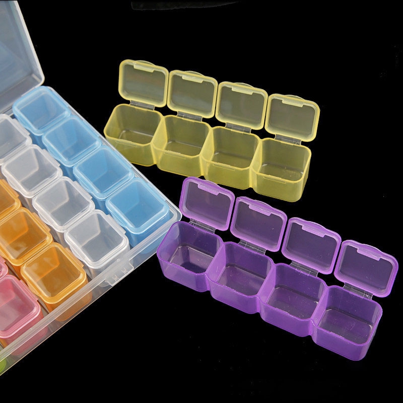 Hộp chia 28 ngăn đựng thuốc uống tiện lợi